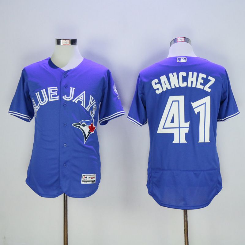 Men Toronto Blue Jays #41 Sanchez Blue MLB Jerseys